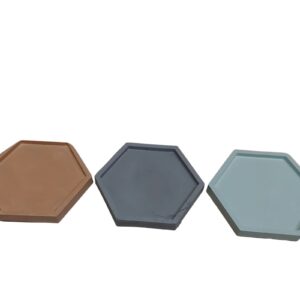 Hexagon Concrete Saucers