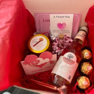 Share love with Hugs & Kisses – a sweet Valentine’s Day gift set featuring a scented candle, love coupon, chocolates, a pocket hug card, and more. Perfect for sending warm affection