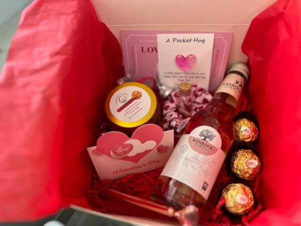 Share love with Hugs & Kisses – a sweet Valentine’s Day gift set featuring a scented candle, love coupon, chocolates, a pocket hug card, and more. Perfect for sending warm affection